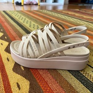 Crocs Women's Brooklyn Low Strappy Wedges Sandal